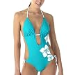 Xhilaration® Sparkle Hibiscus Monokini - Ocean