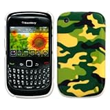 Green Camouflage Hard Case / Cover / Shell for Blackberry Curve 3G 9300 / 9 ....