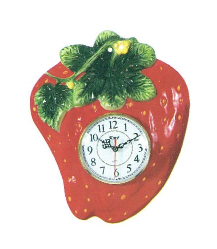 WALL CLOCK STRAWBERRYRED STRAWBERRY DECOR