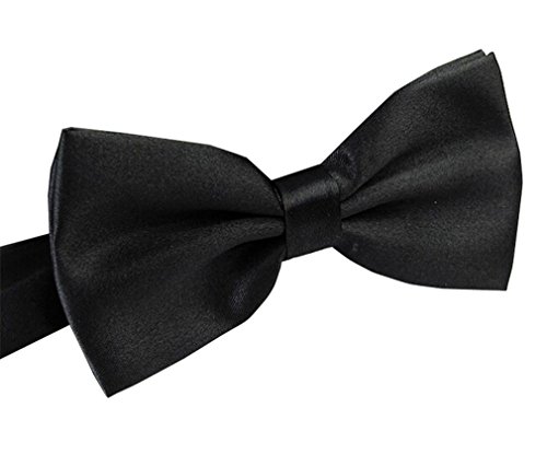 AWAYTR Men's Pre Tied Wedding Party Fancy Plain Necktie Bow Ties
