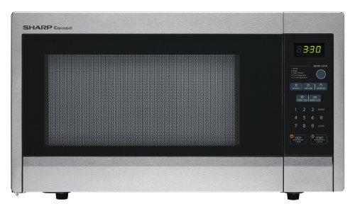 Sharp Carousel R-331ZS 1.1 Cubic Feet 1000-watt Countertop Microwave Oven, Stainless Steel