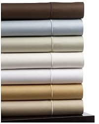 Pinzon 500-Thread-Count Egyptian Cotton Sateen Queen Sheet Set, Cream