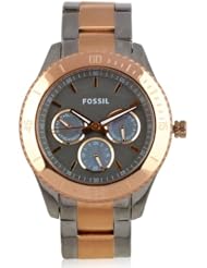 Fossil ES3030 Stella Grey Stainless Steel Ladies Watch