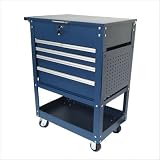 Rolling Metal Tool Cart in Blue