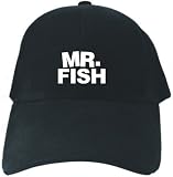 Caps Black " Mister Fish Embroidery " Last Name