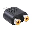 New RCA Male to 2 Female Splitter Adapter for Audio or Video