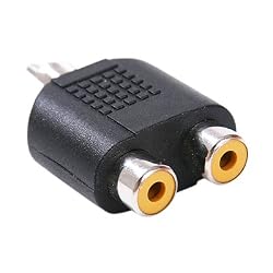 HDE&reg; New RCA Male to 2 Female Splitter Adapter for Audio or Video