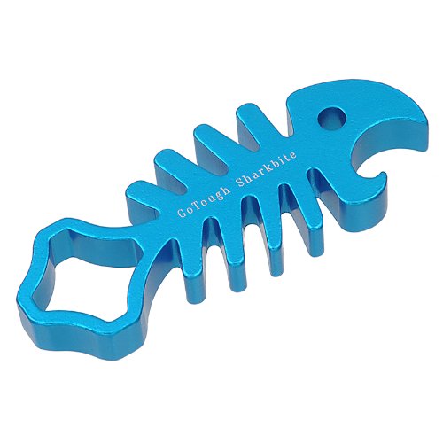 Fotodiox GoTough SharkBite Blue Metal Wrench with Bottle Opener for Gopro Hero2, Hero3/3+ and Hero4 Mounting Knobs, Adapters, Screws and Bolts