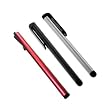 3 Pack of Universal Touch Screen Stylus Pen (Red + Black + Silver)