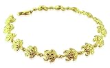 Genuine 10 KT Yellow Gold Diamond Cut Turtle Link Bracelet 8