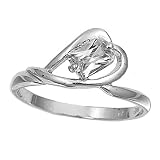 Sterling Silver Ring - Clear CZ - Rectangular - Prong Set - 10 mm x 2 mm, Sizes 4-9