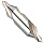 Magafor 115 Series High Speed Steel Combined Drill and Countersink, Uncoated (Bright) Finish, Plain Style, 60 Degrees