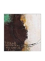 CM Creation Cuadro Textil 100X100 Cm Marrón