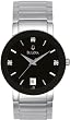 Bulova Men's 96D18 Silver Stainless-Steel Quartz Watch with Black Dial
