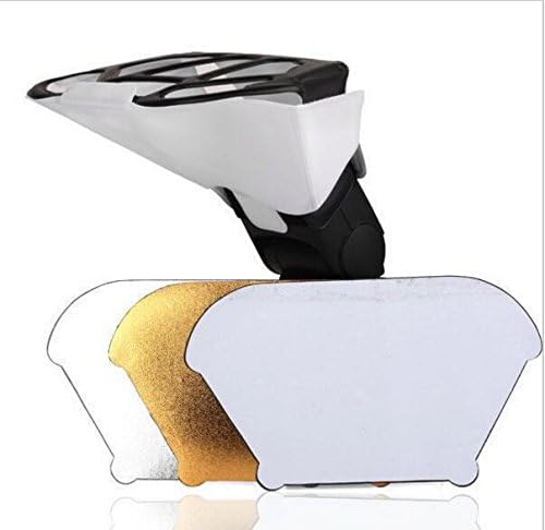 Universal Speedlight Flash Diffuser/Softbox Tri-Color Reflector Flash Bounce Reflector Card Diffuser Reflective Shovel Competible for Canon Nikon Yongnuo YN560 YN565EX 600EX 600EX-RT YN568EX