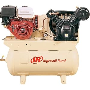 - Ingersoll Rand 25 CFM @ 175 PSI, 13 HP Horizontal Air Compressor with Alternator, Model#... by 