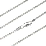 Elegant Sterling Silver Snake Chain Necklace for Pendants (sz 16-30