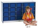 30 Tray Mobile Cubbie With Trays - Orange - School & Play Furniture