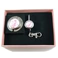 Handbag Hook Compact Foldable Lilies on White Gift Set'