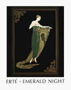 EMERALD NIGHT - ERTE Art Deco Fashion Art Print