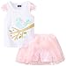 Mud Pie Little Girls' Little Chick Skirt Set, Pink, 2T