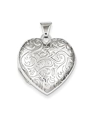 Sterling Silver Scrolled Heart Locket