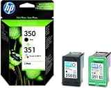 HP 350/351 Cartouche d'impression 2 x noir, couleur (cyan, ...