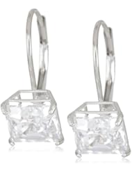 10k Gold Princess-Cut Dangle Earrings Made with SWAROVSKI ZIRCONIA (3 cttw)