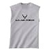 Air Force Sleeveless T-Shirt - Military Style Physical Training T-Shirt in gray