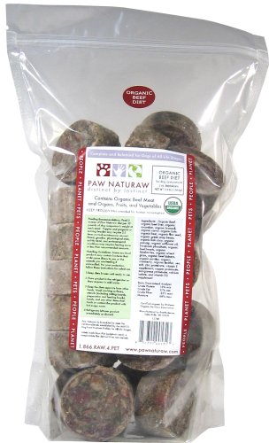 Paw Naturaw Organic Beef Diet, Medallions, 56-Ounce Zip Close Bag