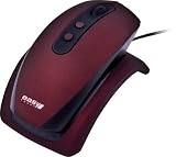 Easy Touch Ergonomic Wireless Optical Mouse CLARET/BLACK - USB - 800dpi   5 buttons- Rechargeable