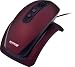 Easy Touch Ergonomic Wireless Optical Mouse CLARET/BLACK - USB - 800dpi   5 buttons- Rechargeable