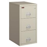 FireKing 319432CPA 3 Drawer 31-3/16D Parchm