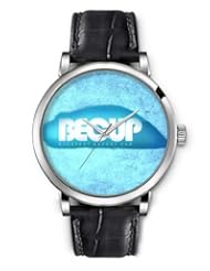 SPRAWL Aanalog Fashion Series Silver Ladies Watches of Genuine Black Leather Strap,Unique Wrist Watch for Women Girls Designed with BECUP