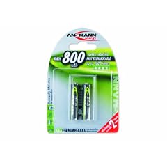Ansmann NiMH Akku AAA Micro 800 mAh 2er Pack