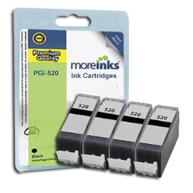 4 Cartouches d'encre Compatibles pour Imprimante Canon Pixma MP550 - Noir- Avec Puce