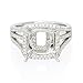 Diamond 18k White Gold Engagement Ring Mounting