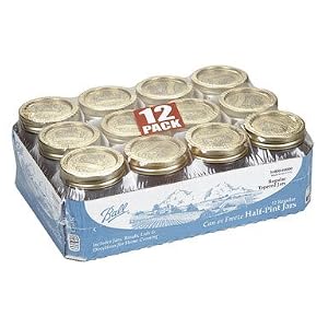Jarden 60000 Ball 1 2-Pint Mason Jars, 12 Pack by