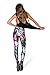 Roseate Women's 3D Digital Print Leggings Gym Workout Running Tights Sneak