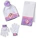 Berkshire Girl's 3 Piece Princess Sofia The First Pom Beanie Glove and Scarf Set