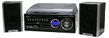 TRANSFER VINYL TO USB CONVERT 4-IN-1 MUSIC CENTRE BLACK/DARK WOOD