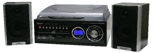 Steepletone SMC99R: TRANSFER VINYL TO USB CONVERT 4-IN-1 MUSIC CENTRE BLACK/DARK WOOD