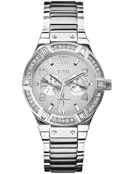 Guess W0290L1 Silver Tone Ladies Watch Crystal Accents