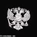 RUSSIAN COAT OF ARMS RUSSIA DOUBLE-HEADED IMPERIAL EAGLE SILVER PLATED LAPEL PIN