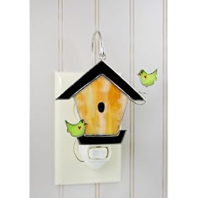 SWITCHABLES SW-070 - BIRDHOUSE Stained Glass Night Light Cover - Night Light Fixture Sold... by Switchables