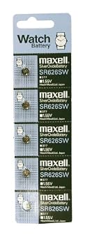Maxell Watch Battery Button Cell SR626SW SR-626SW 377 Pack of 5 Batteries