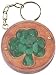 Good Luck Clover Keychain In Emerald Crystals