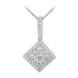 14K White Gold Diamond Pendant - 0.75 Ct.