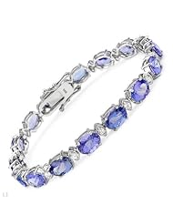 14K White Gold 20.45 CTW Tanzanite and 1.15 CTW Color I I1 Diamond Women Bracelet. Length 7.25 in. Total Item weight 16.6 g.