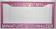 Pink Glitter I Love My Miniature Schnauzer Frame